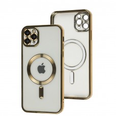 Чохол для iPhone 11 Pro Max Fibra Chrome MagSafe gold