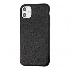 Чехол для iPhone 11 Leather cover черный