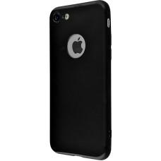 Силіконова накладка для iPhone 7 0.5 мм Black Matte під яблуко
