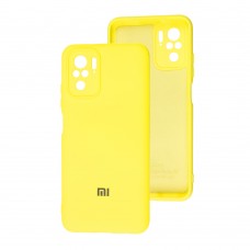 Чехол для Xiaomi Redmi Note 10 / 10s Silicone Full camera желтый