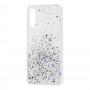 Чехол для Samsung Galaxy A50 / A50s / A30s Confetti Metal Dust белый
