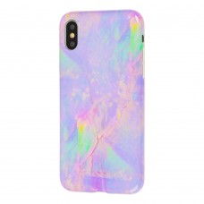 Чехол Light Mramor для iPhone X / Xs case 360 мраморный фиолет
