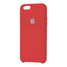 Чехол silicone case для iPhone 6 красный светлое яблоко