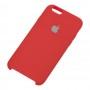 Чехол silicone case для iPhone 6 красный светлое яблоко