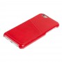 Чехол Card Holder для iPhone 6 красный с карманом под карту