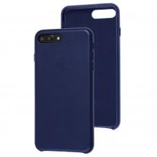 Чехол для iPhone 7 Plus / 8 Plus Leather case темно-синий  