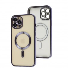 Чехол для iPhone 12 Pro Max Fibra Chrome MagSafe purple
