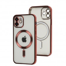 Чохол для iPhone 12 Fibra Chrome MagSafe red