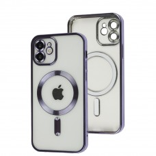 Чехол для iPhone 12 Fibra Chrome MagSafe purple