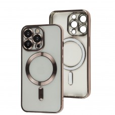 Чехол для iPhone 13 Pro Fibra Chrome MagSafe rose gold