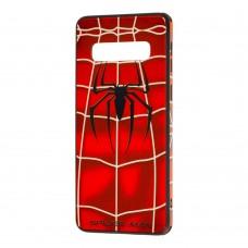 Чехол для Samsung Galaxy S10 (G973) glass print "Spiderman"