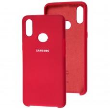 Чехол для Samsung Galaxy A10s (A107) Silky Soft Touch вишневый