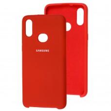 Чохол для Samsung Galaxy A10s (A107) Silky Soft Touch темно-червоний