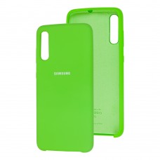 Чехол для Samsung Galaxy A70 (A705) Silky Soft Touch зеленый