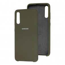 Чехол для Samsung Galaxy A70 (A705) Silky Soft Touch оливковый