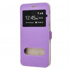 Чехол книжка для Huawei P20 Lite Modern Style с двумя окнами фиолетовый