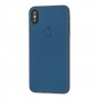 Чохол Carbon New для iPhone Xs Max синій