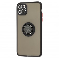 Чохол для iPhone 11 Pro Max LikGus Edging Ring чорний/червоний