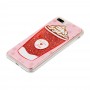 Чехол для iPhone 7 Plus / 8 Plus блестки вода New розовый мороженое