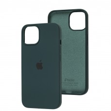 Чохол для iPhone 13 / 14 Square Full silicone зелений / forest green