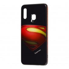 Чехол для Samsung Galaxy A20 / A30 glass print "Superman"