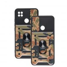 Чехол для Xiaomi Redmi 10C Serge Ring Armor ударопрочный army brown
