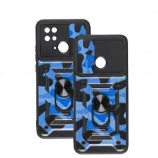 Чехол для Xiaomi Redmi 10C Serge Ring Armor ударопрочный army blue