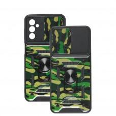 Чехол для Samsung Galaxy M23 (M236) Serge Ring Armor ударопрочный army green