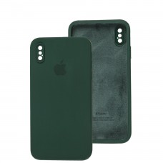 Чехол для iPhone Xs Max Square Full camera зеленый / dark green