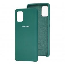 Чохол для Samsung Galaxy A51 (A515) Silky Soft Touch "сосновий зелений"