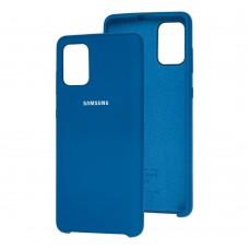 Чехол для Samsung Galaxy A71 (A715) Silky Soft Touch "синий"