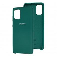 Чехол для Samsung Galaxy A71 (A715) Silky Soft Touch "сосновый зеленый"