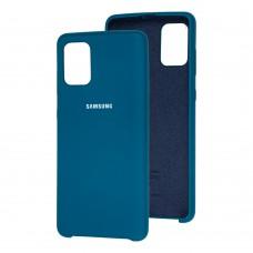 Чехол для Samsung Galaxy A71 (A715) Silky Soft Touch "синий космос" 