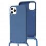 Чохол для iPhone 11 Pro Max Lanyard with logo blue cobalt