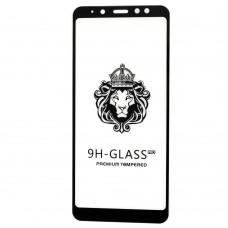 Защитное стекло для Samsung Galaxy A8+ 2018 (A730) Full Glue Lion черное