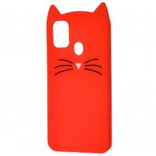 3D чехол для Samsung Galaxy M21 / M30s кот красный