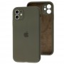 Чохол для iPhone 11 Silicone Slim Full camera dark olive