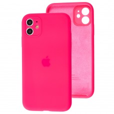 Чохол для iPhone 11 Silicone Slim Full camera shiny pink