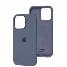 Чохол для iPhone 15 Pro Max Square Full silicone lavender gray