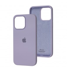 Чохол для iPhone 15 Pro Max Square Full silicone lilac cream