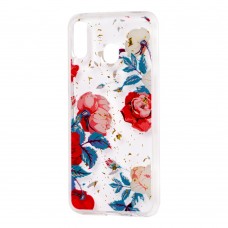 Чехол для Samsung Galaxy M20 (M205) Flowers Confetti "роза"
