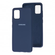 Чохол для Samsung Galaxy A51 (A515) Silicone Full темно-синій / midn blue