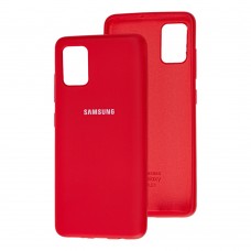 Чохол для Samsung Galaxy A51 (A515) Silicone Full темно-червоний