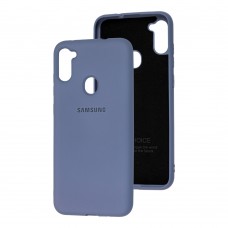 Чехол для Samsung Galaxy A11 / M11 Silicone Full лавандовый серый 