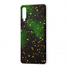 Чехол для Samsung Galaxy A7 2018 (A750) Art confetti "темно-зеленый"