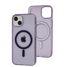 Чехол для iPhone 13 Clear color MagSafe purple