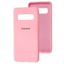 Чехол для Samsung Galaxy S10 (G973) Silicone Full розовый / pink