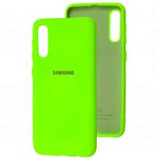 Чехол для Samsung Galaxy A50 / A50s / A30s Silicone Full салатовый / neon green