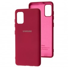 Чехол для Samsung Galaxy A41 (A415) Silicone Full бордовый / Marsala